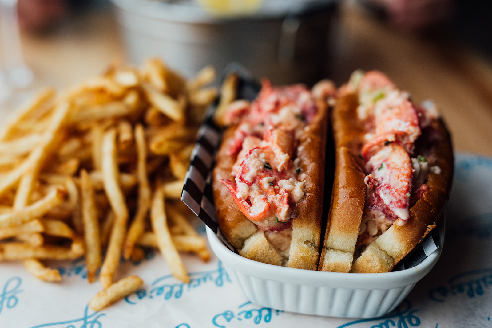 lucilles laval lobster roll fries