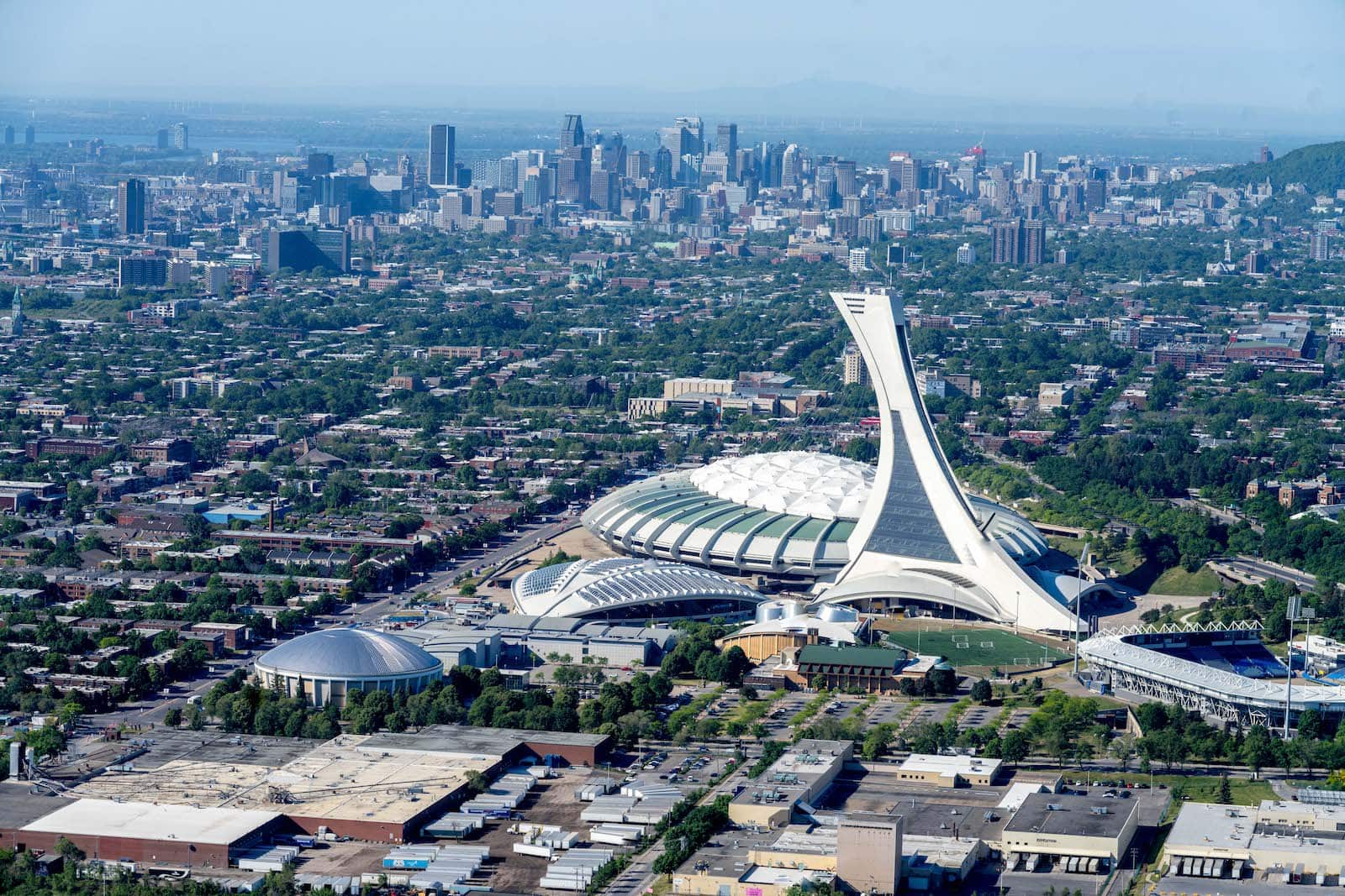 Vue sur le Parc olympique de Montréal