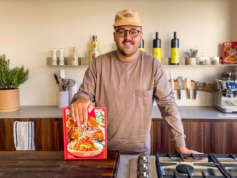 Laurent Dagenais and his cookbook 