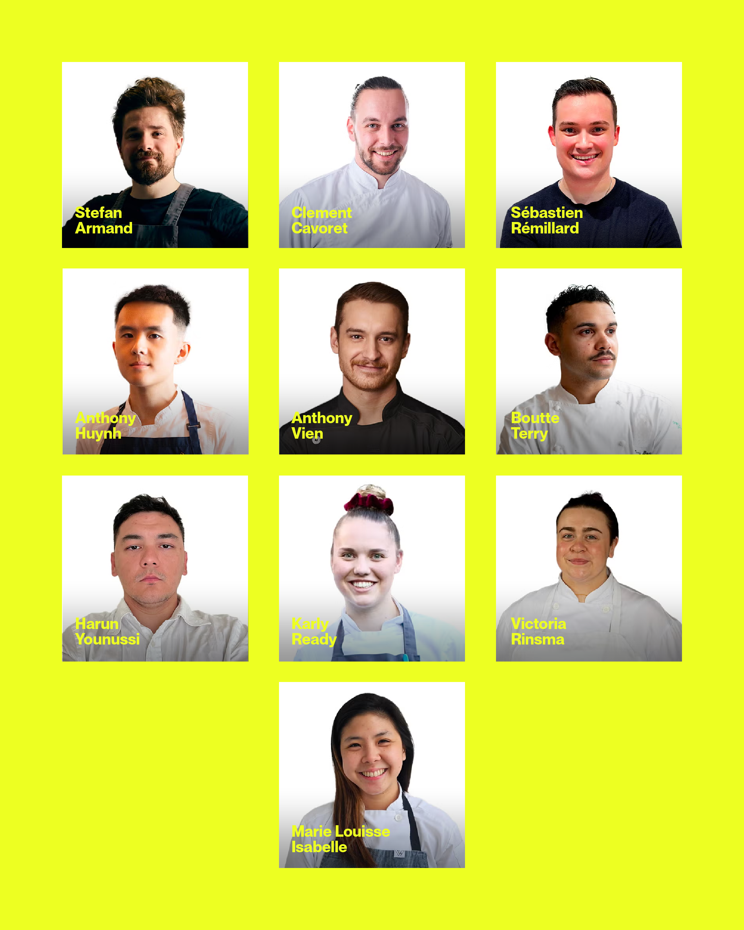 S.Pellegrino Young Chef Academy 2024-2025 - Les 10 finalistes canadiens