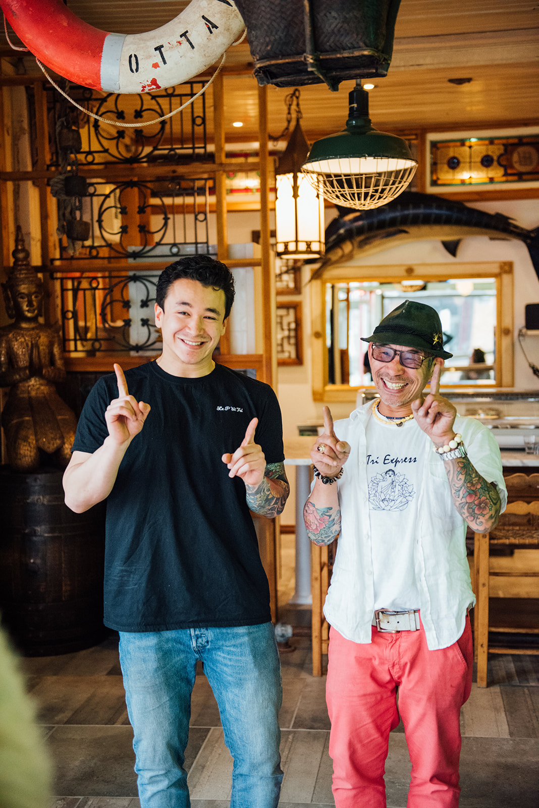The Tri family: a dad and his son