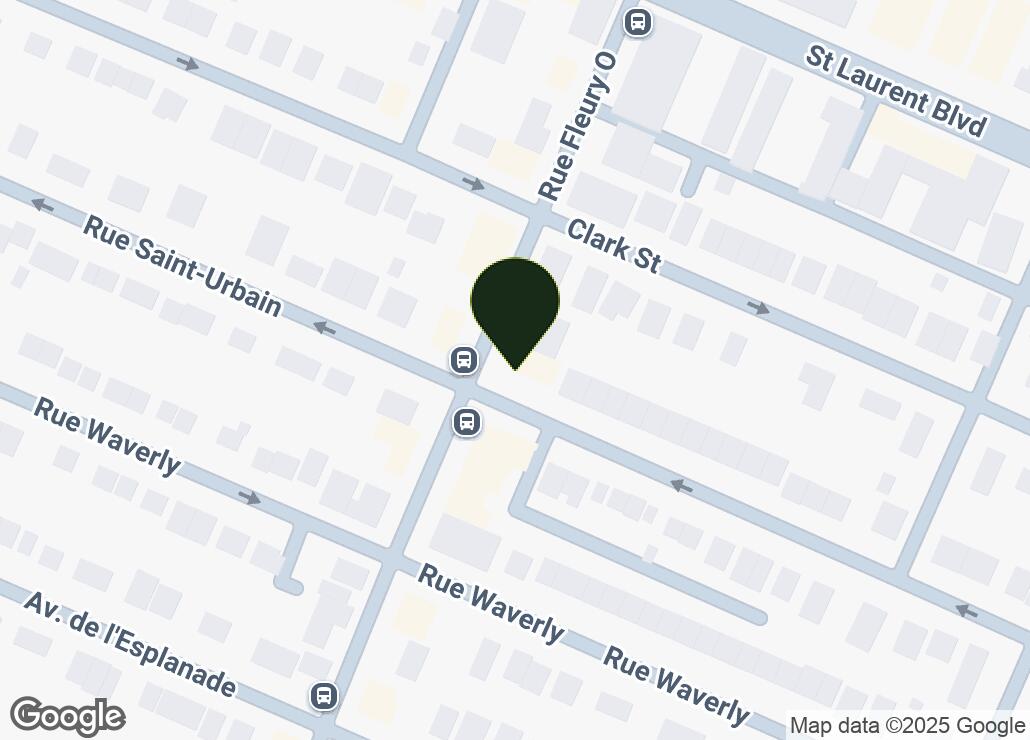 Map showing location at 45.5470371, -73.6655592