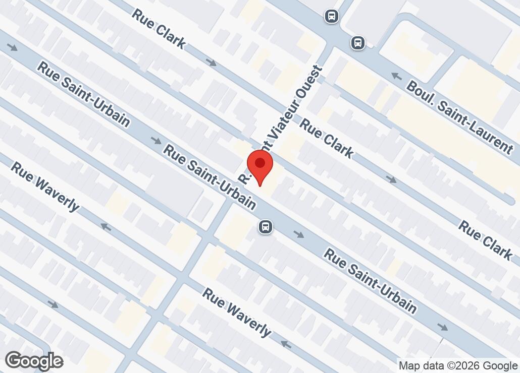 Map showing location at 45.5247082, -73.5997243