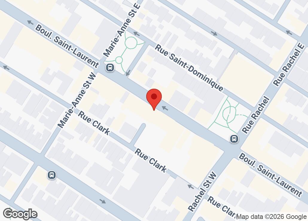 Map showing location at 45.518512, -73.583092