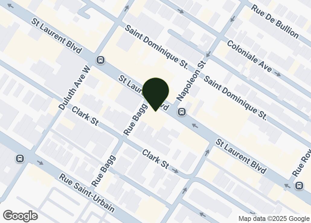 Map showing location at 45.5163157, -73.5782889