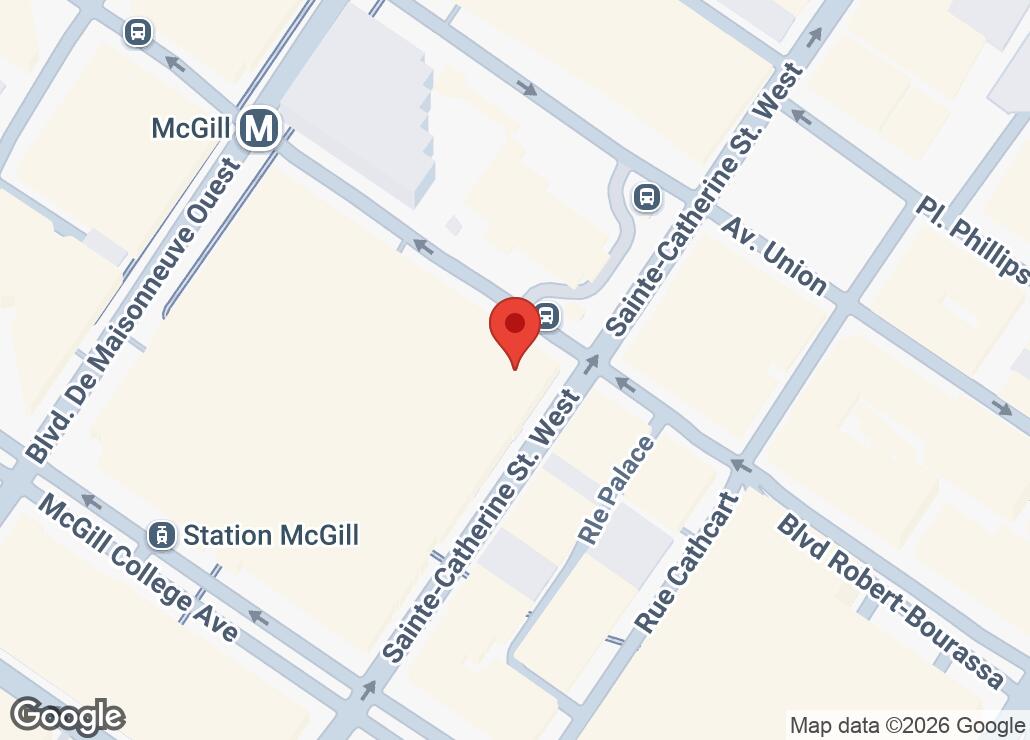 Map showing location at 45.5031578, -73.5702185