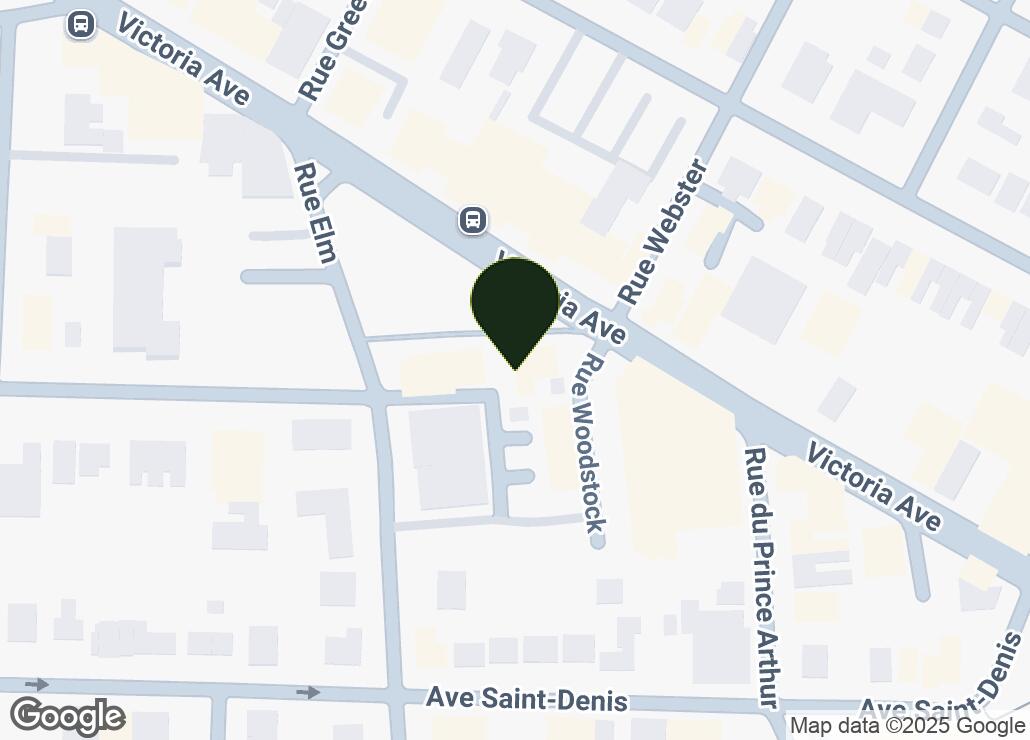 Map showing location at 45.5004981, -73.5101448