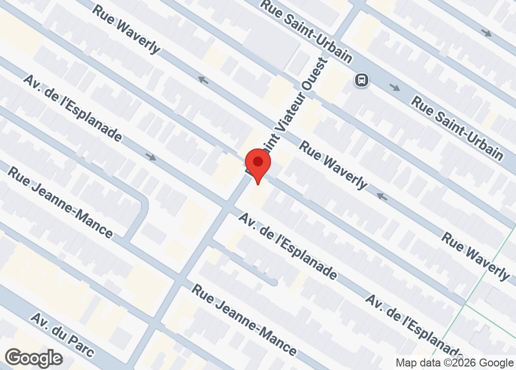 Map showing location at 45.5236228, -73.6007769