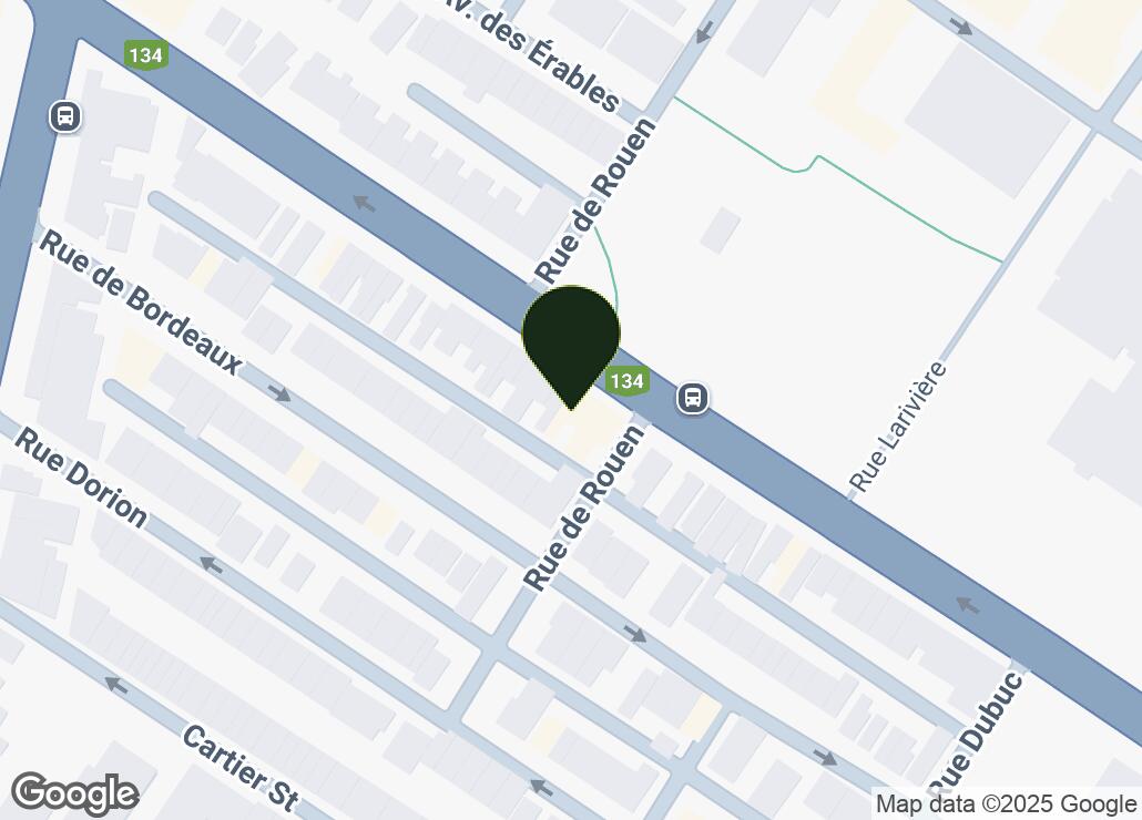 Map showing location at 45.5293538, -73.5605777