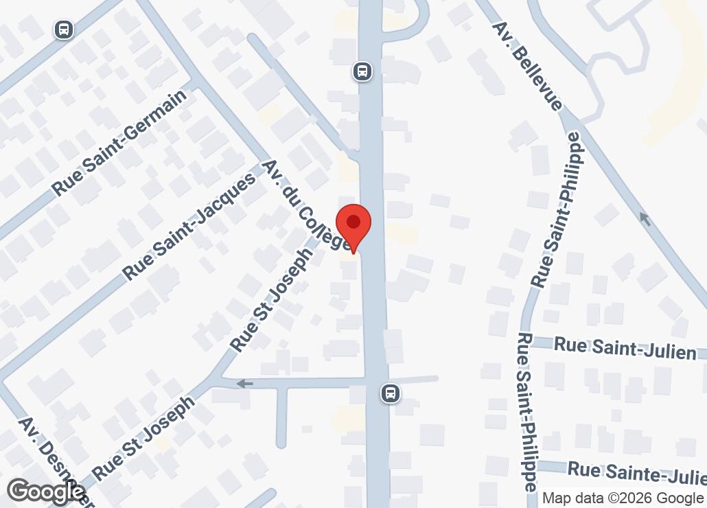 Map showing location at 45.6131821, -73.6452503