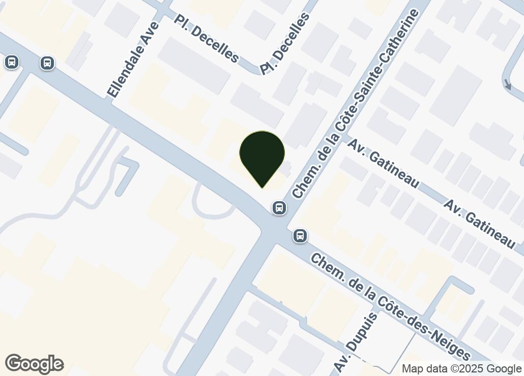 Map showing location at 45.4989641, -73.6276097