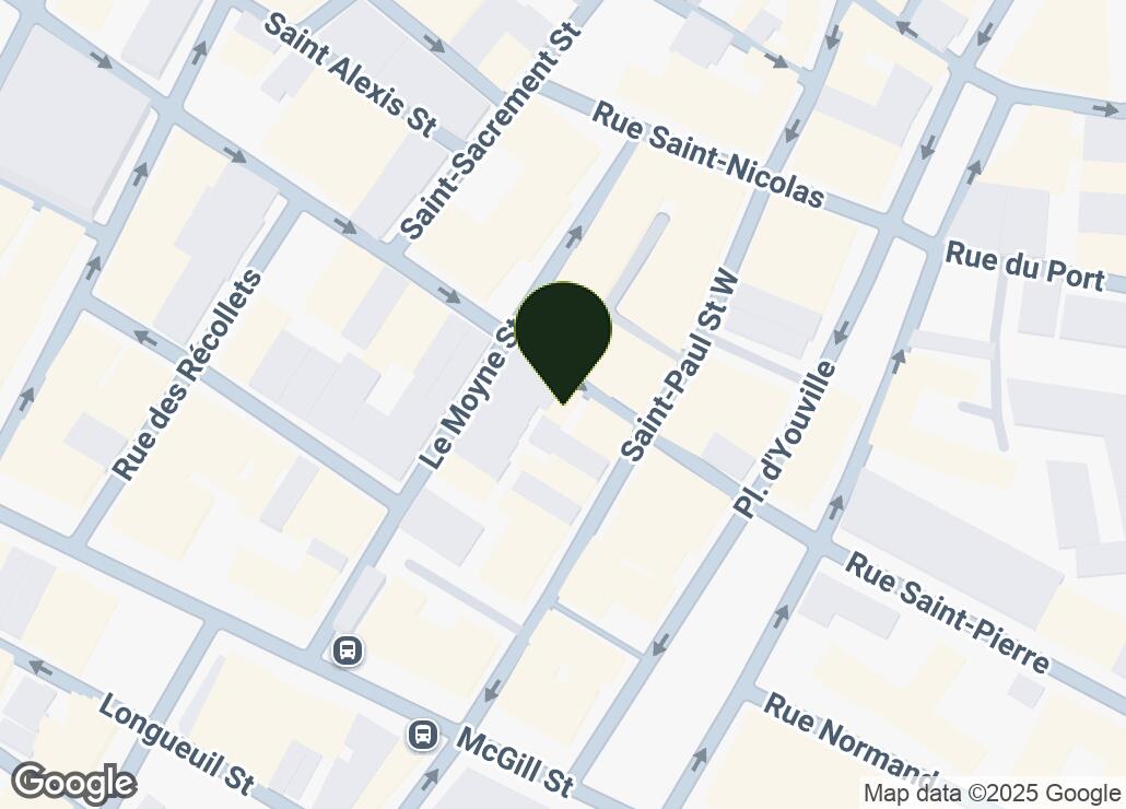 Map showing location at 45.5013086, -73.5566671