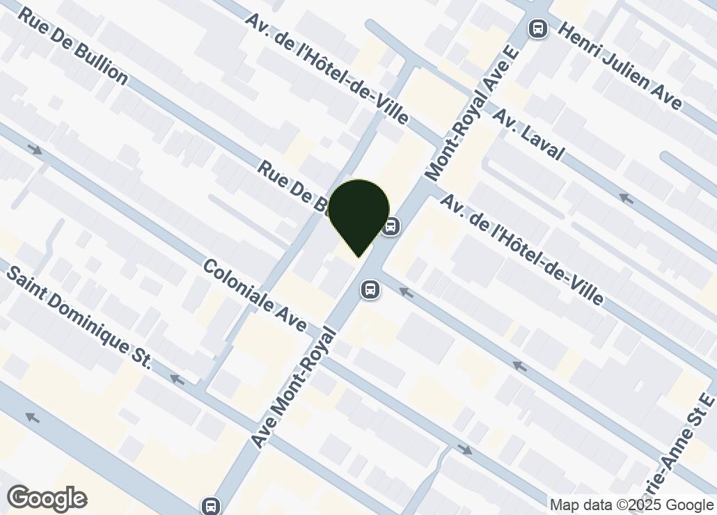 Map showing location at 45.521575, -73.5852095