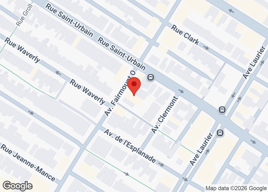 Map showing location at 45.5222126, -73.5956845