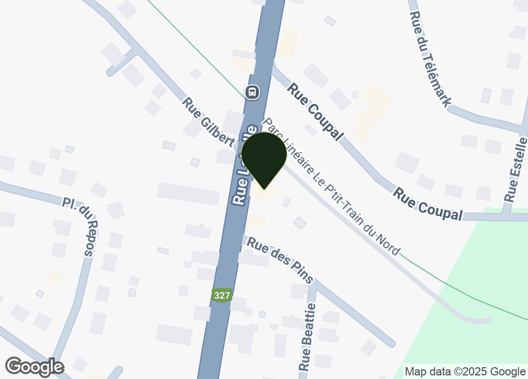 Map showing location at 46.1298346, -74.5905983