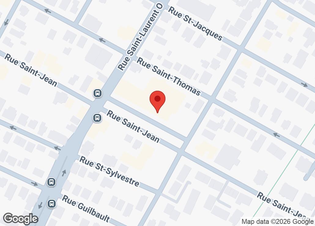 Map showing location at 45.5356817, -73.5072001