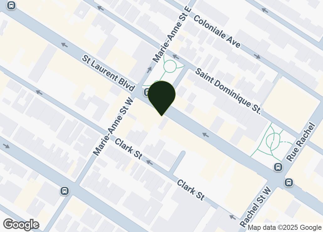 Map showing location at 45.5187687, -73.5836497