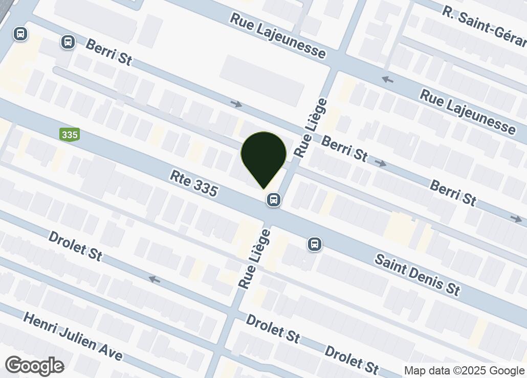 Map showing location at 45.5445676, -73.635525