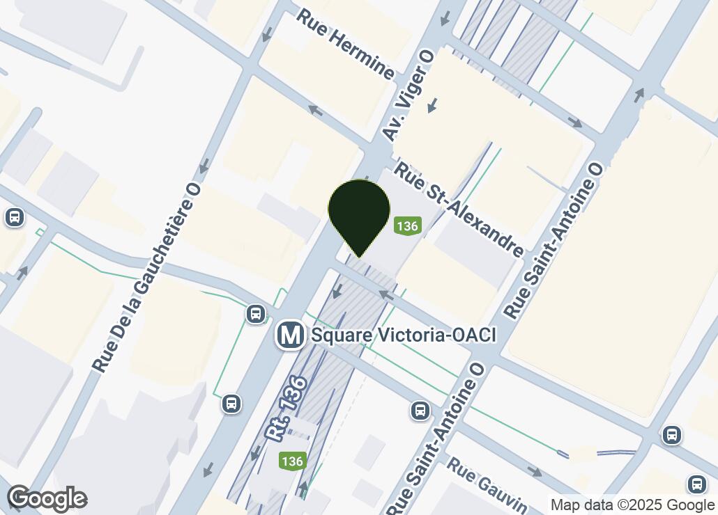 Map showing location at 45.5022585, -73.5626047