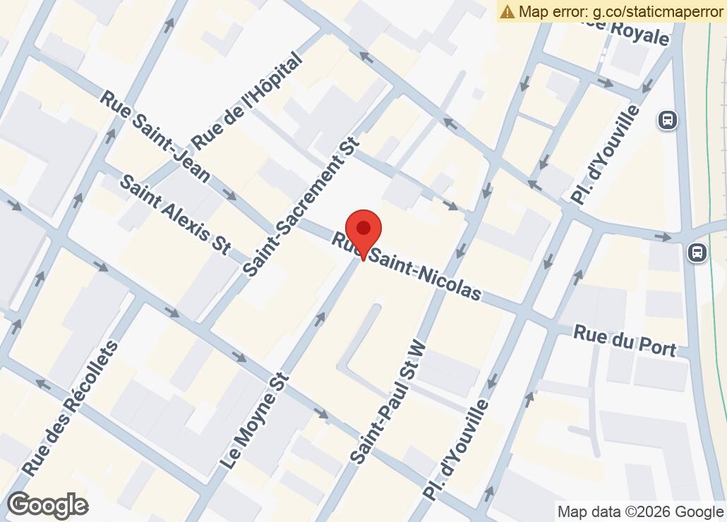 Map showing location at 45.502202, -73.5562777