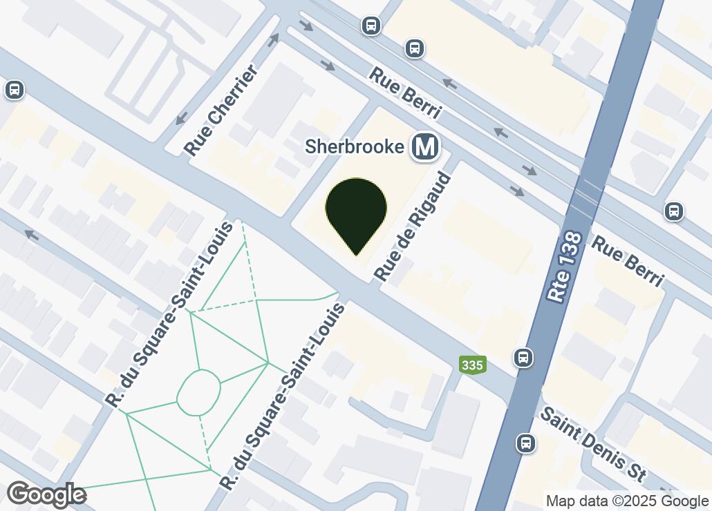 Map showing location at 45.5177092, -73.5687593