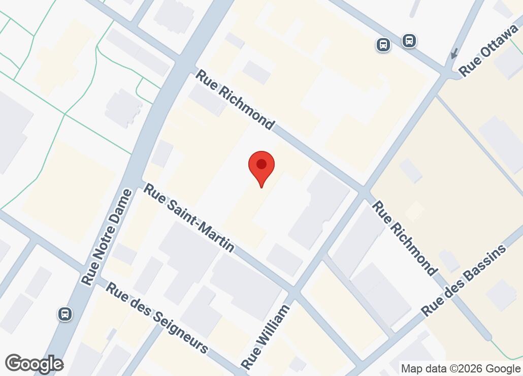 Map showing location at 45.4883279, -73.5671446