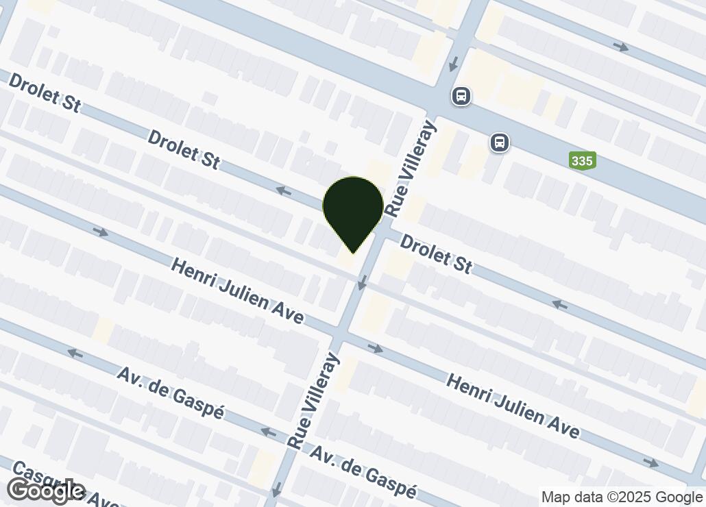 Map showing location at 45.5399655, -73.623644