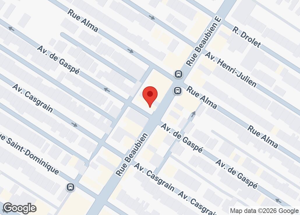 Map showing location at 45.5320744, -73.6069725