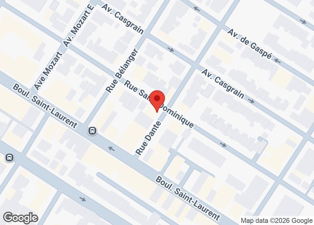 Map showing location at 45.5333029, -73.6135052