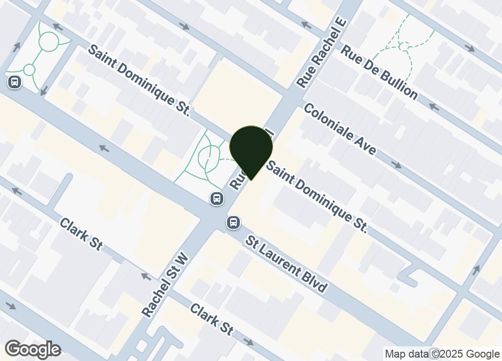 Map showing location at 45.5182972, -73.5812745