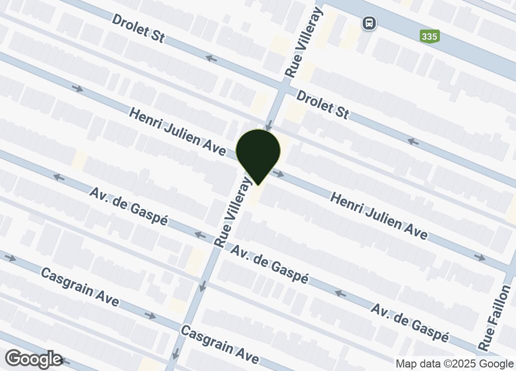 Map showing location at 45.5393592, -73.6236911