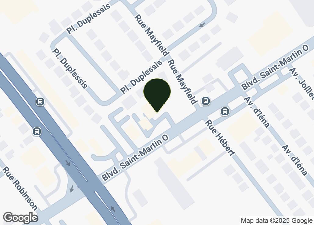 Map showing location at 45.5526574, -73.7585993