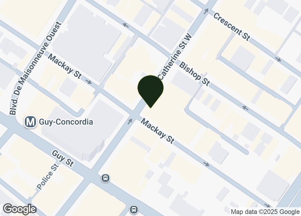 Map showing location at 45.4959246, -73.5767597