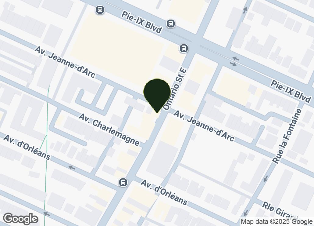 Map showing location at 45.5494449, -73.5419018