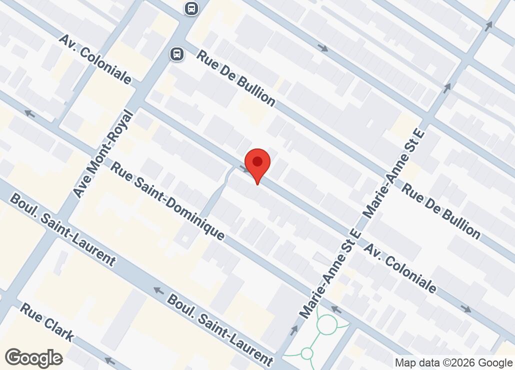 Map showing location at 45.5204174, -73.5842545