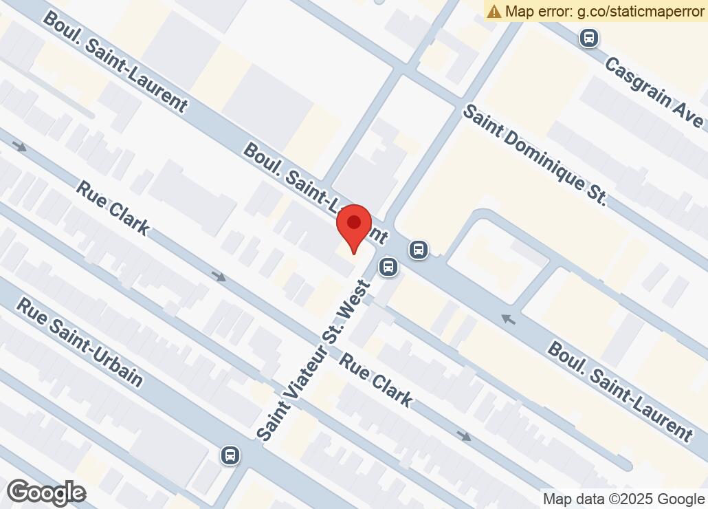 Map showing location at 45.5257571, -73.5991868