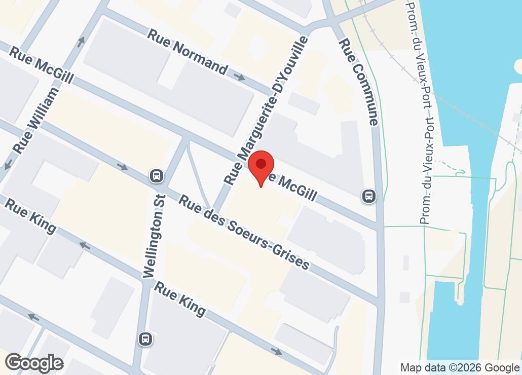 Map showing location at 45.4990091, -73.5540908