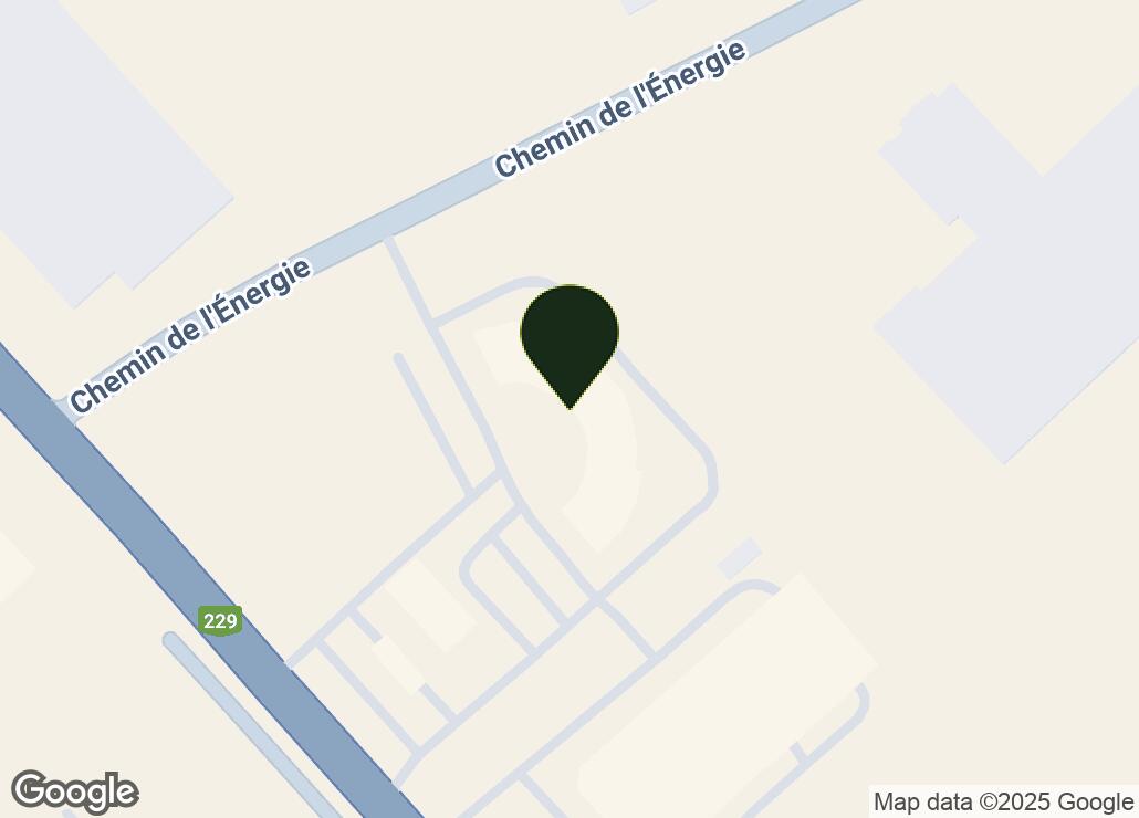 Map showing location at 45.6323569, -73.3886346