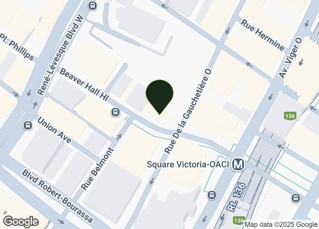 Map showing location at 45.5024465, -73.5644905