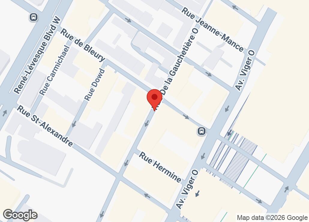 Map showing location at 45.5041159, -73.5628056