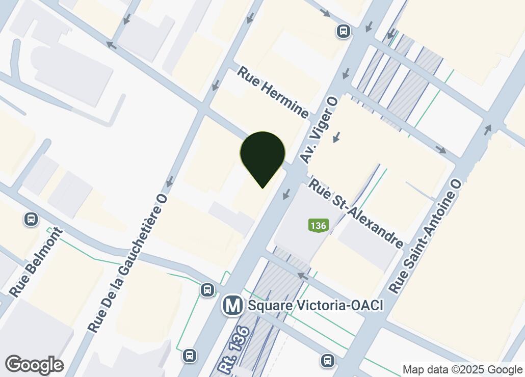 Map showing location at 45.5026997, -73.5628155