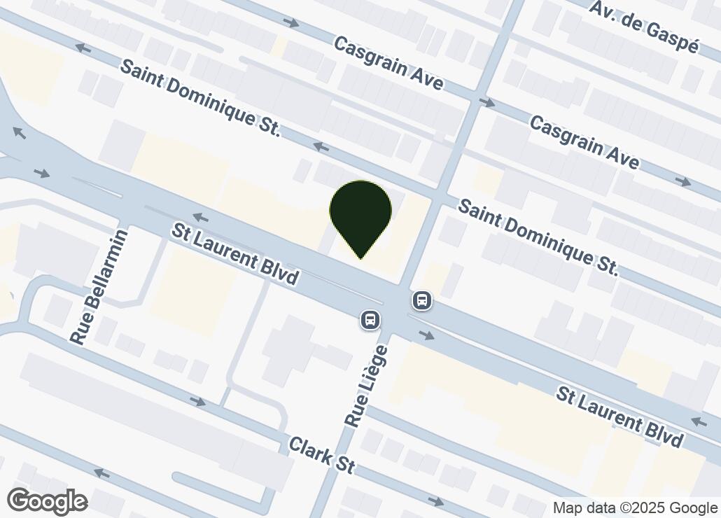 Map showing location at 45.540987, -73.637795