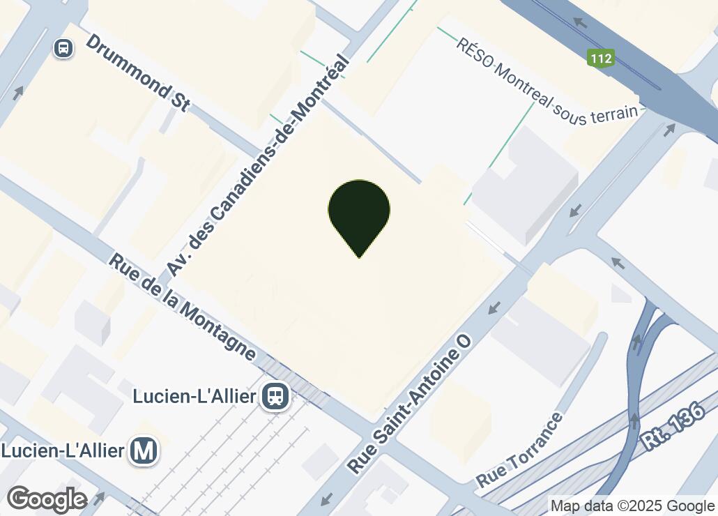 Map showing location at 45.4960475, -73.5692804
