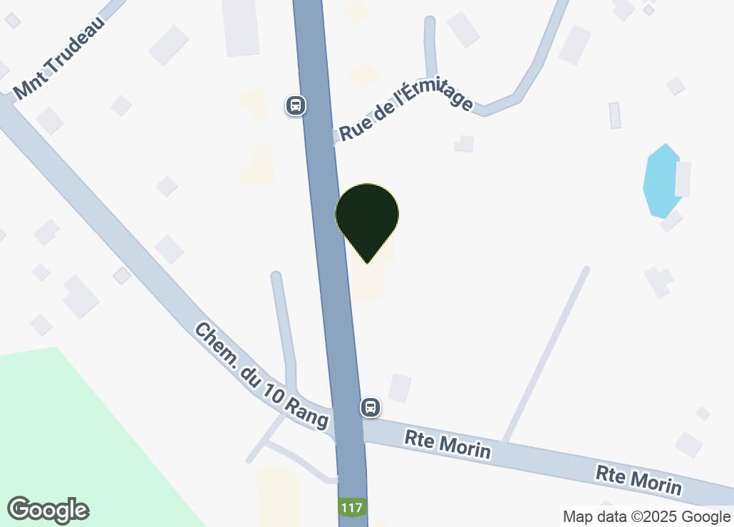 Map showing location at 46.0151307, -74.21221
