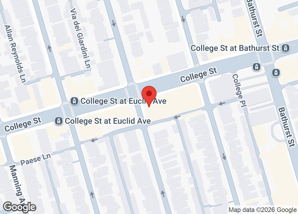 Map showing location at 43.6557728, -79.4098676