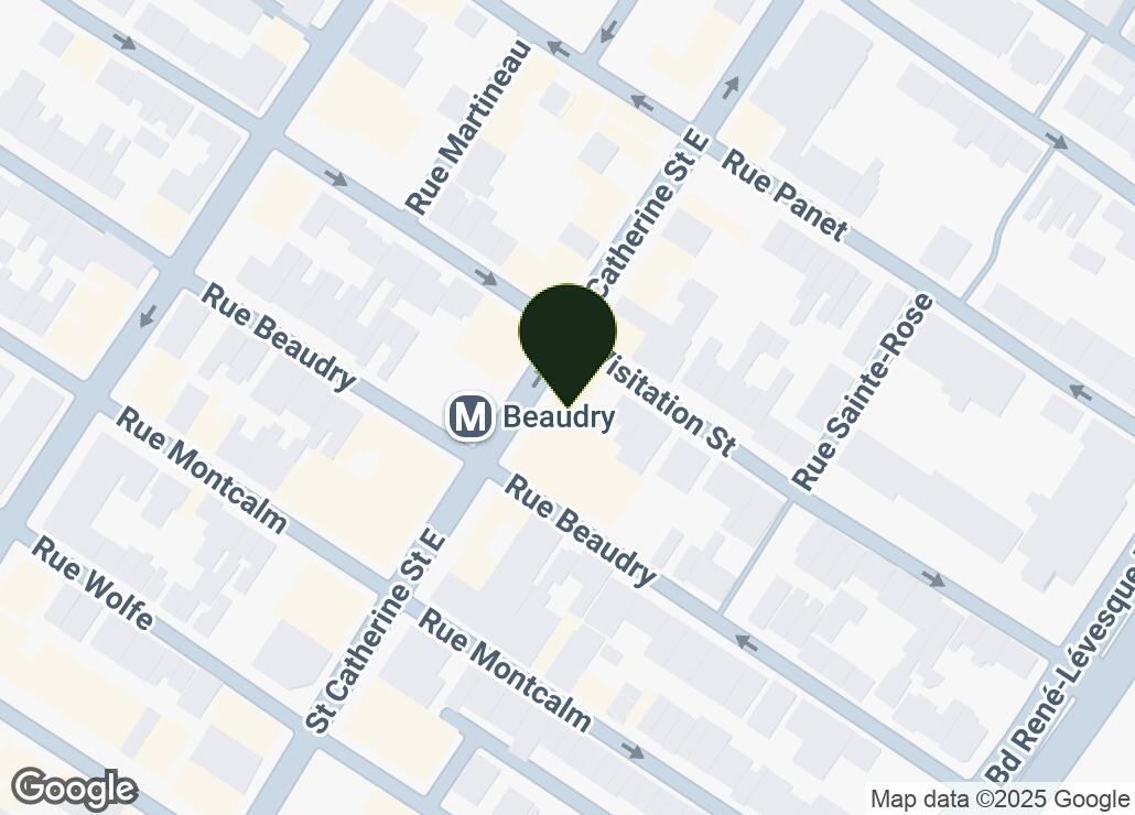 Map showing location at 45.5190087, -73.5554346