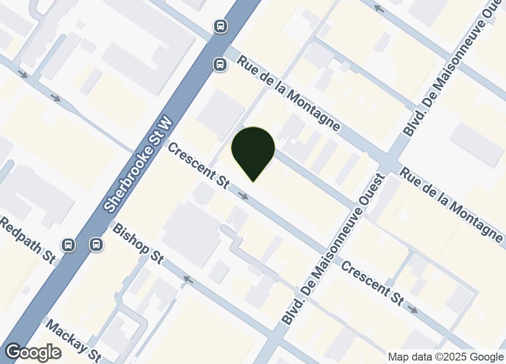 Map showing location at 45.4986102, -73.57835
