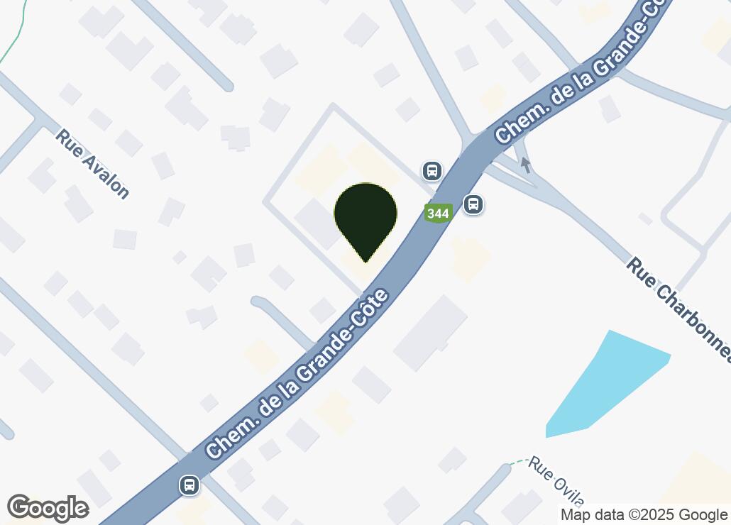 Map showing location at 45.6392216, -73.7882906