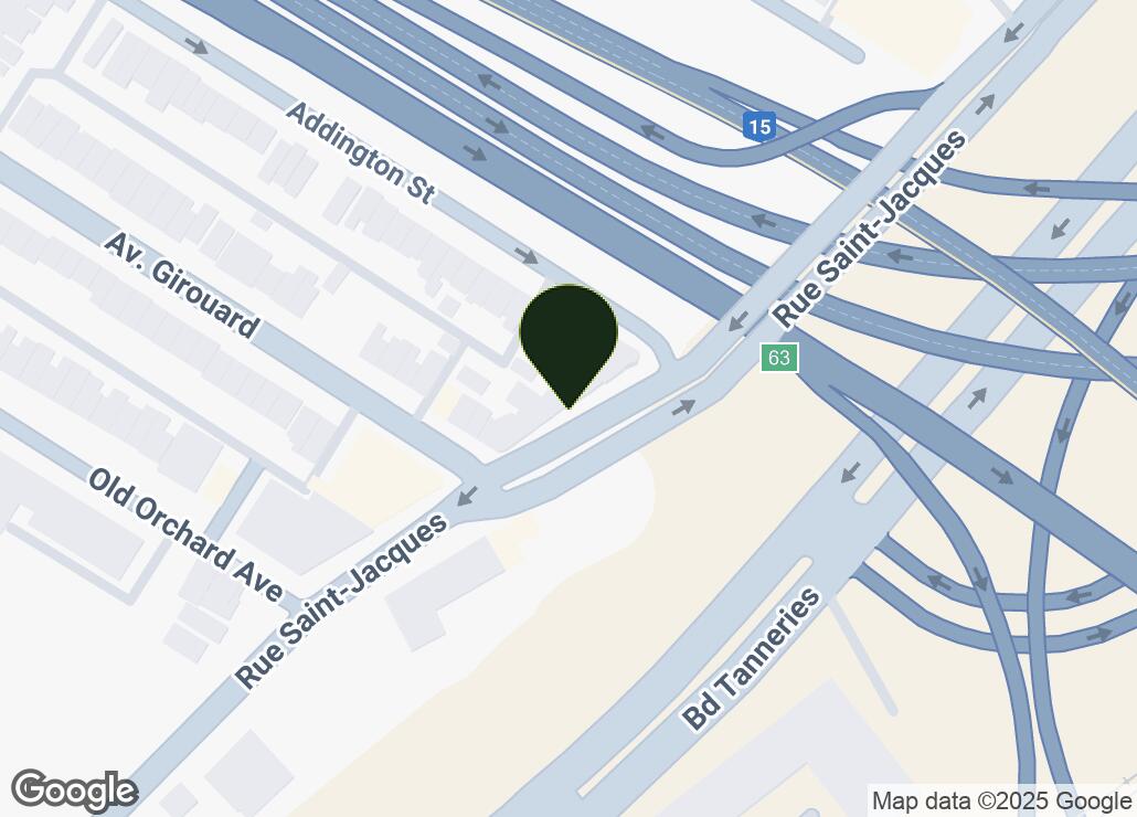 Map showing location at 45.4693906, -73.6040898