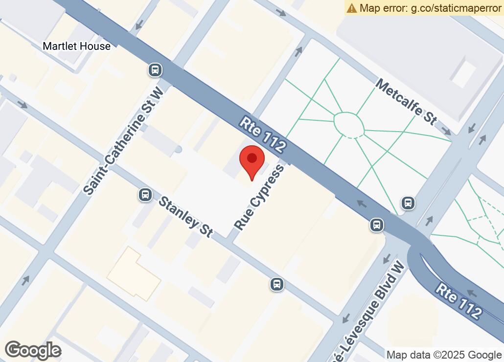 Map showing location at 45.4991811, -73.572032